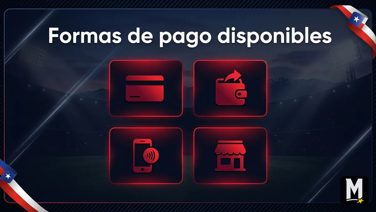 Categorías de métodos de pago de Maxbet Chile: tarjetas, monederos, prepago y canal presencial