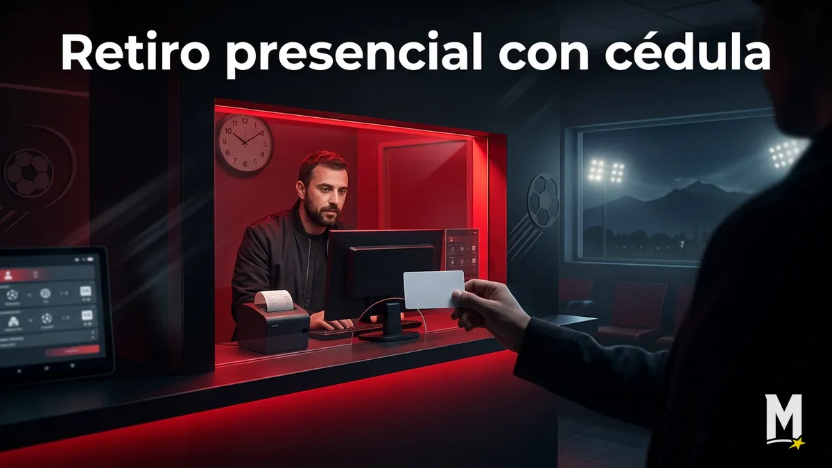 Retiro de dinero en efectivo presentando cédula en un local físico de Maxbet